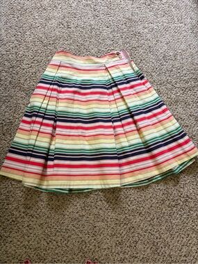 Halogen Striped Multicolor A-Line Skirt - Women's
